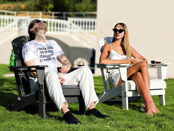 SERWALL Adirondack Chair with Cup Holders - Image 2