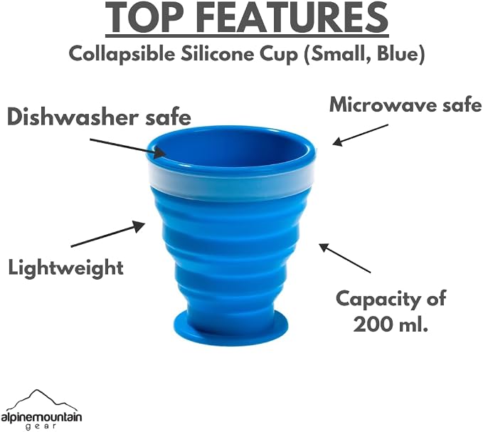 Collapsible Silicone Cup for Camping and Backpacking - Image 2