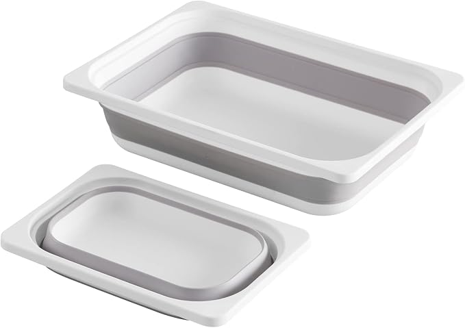 Beright 2 Pack Storage Bins, Collapsible Wash Basin Folding Dish Tub Sink by Beright