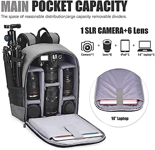 Cwatcun Camera Backpack Professional Camera Bag - Image 3