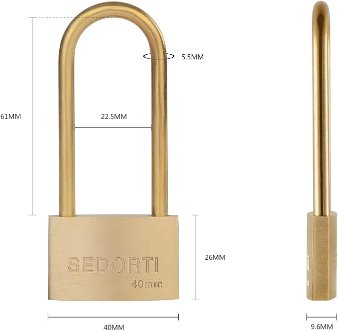 Weather Proof Locks with Same Key#31322, Solid Brass Keyed Alike Padlocks with - Image 3