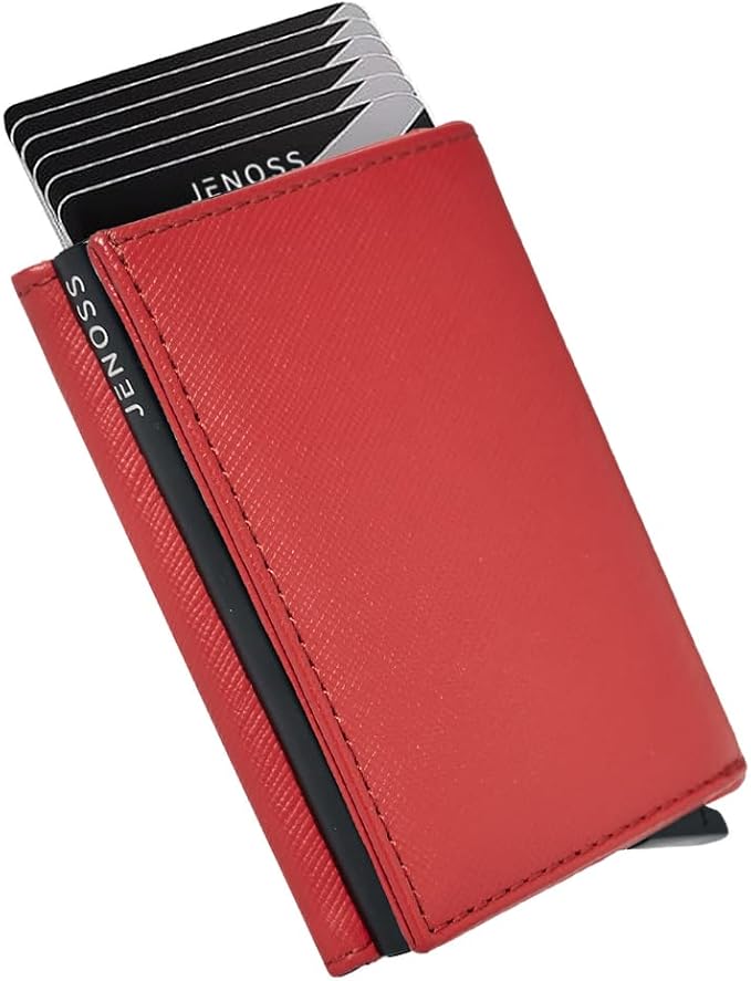 Jenoss Smart Wallet For Men & Women: Full Grain Leather, Handcrafted, Slide by Jenoss-FinestSmartWallet