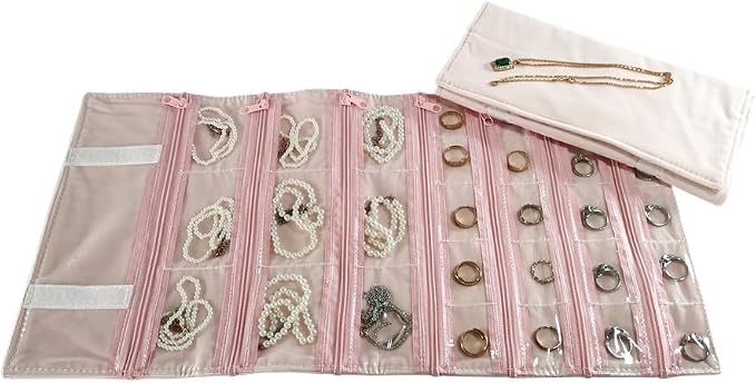 Travel Jewelry Roll Bag Portable Organizer Pouch - Image 5