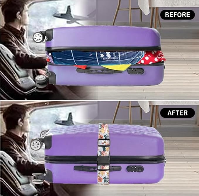 Luggage Straps for Suitcases Travel Belt Accessories, Cute Suitcase Strap - Image 4