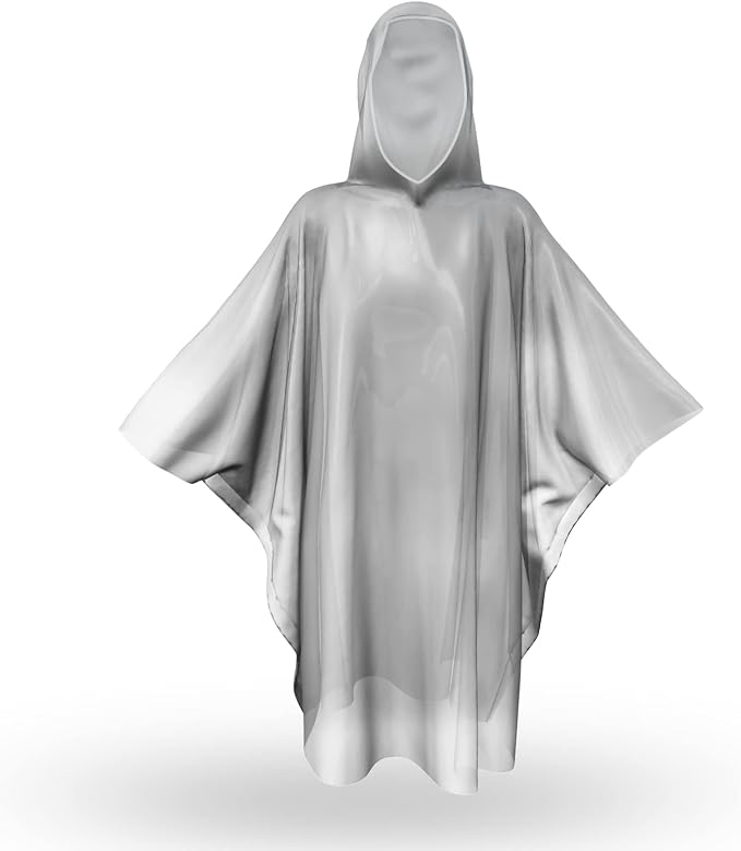 SaphiRose Disposable Rain Ponchos Emergency Clear Poncho - Image 4