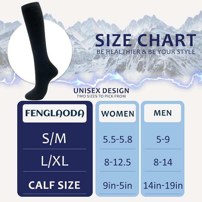 fenglaoda 8 Pairs Compression Socks - Image 2