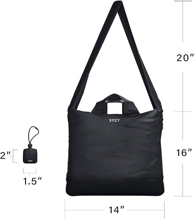 SYZY World's Most Compact Travel Tote Bag Portable Shopping Beach Market Bag - Image 5