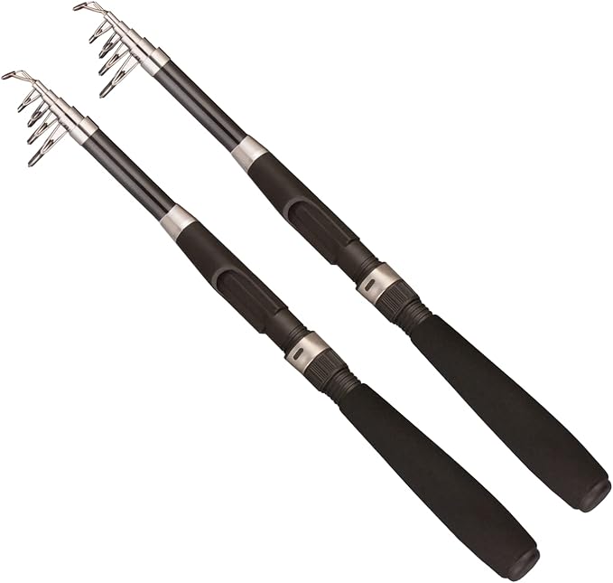 Fishing Pole Combo Set, 2.1m/6.89ft 2PCS Collapsible Rods 2PCS Spinning Reels - Image 5