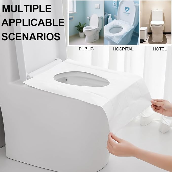 Disposable Toilet Seat Covers, 30 Pack Extra Large Non-Slip Individually - Image 4