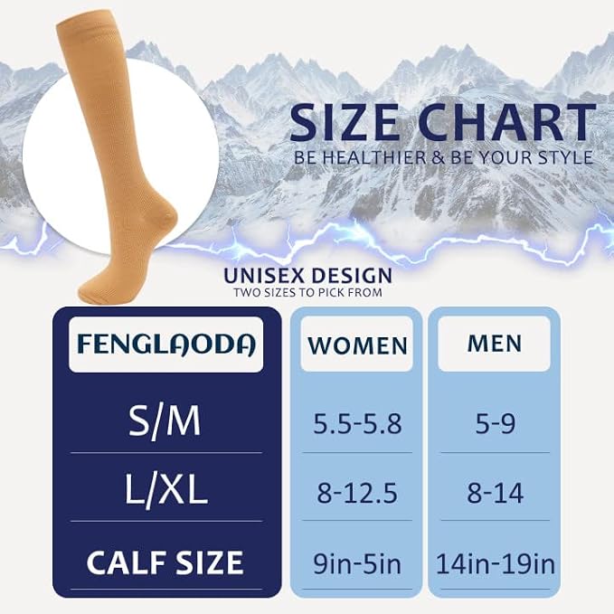 fenglaoda 8 Pairs Compression Socks - Image 2