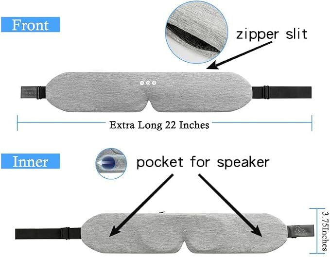 ALASKA BEAR Sleep Headphone Mask Bluetooth 5.2 HD Stereo Noise Reduction 3D Eye - Image 5