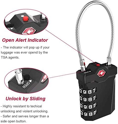 ZHEGE TSA Luggage Locks, Zipper Lock - Image 4