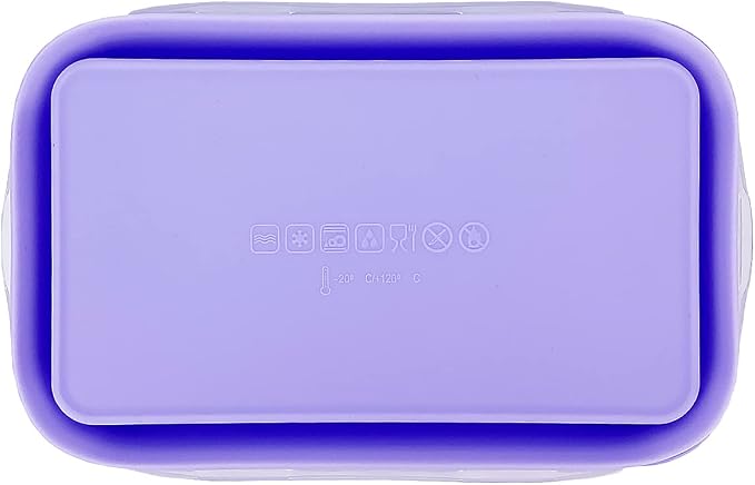Purple Collapsible Sandwich Container, Silicone Lunch Container Bento Box - Image 6