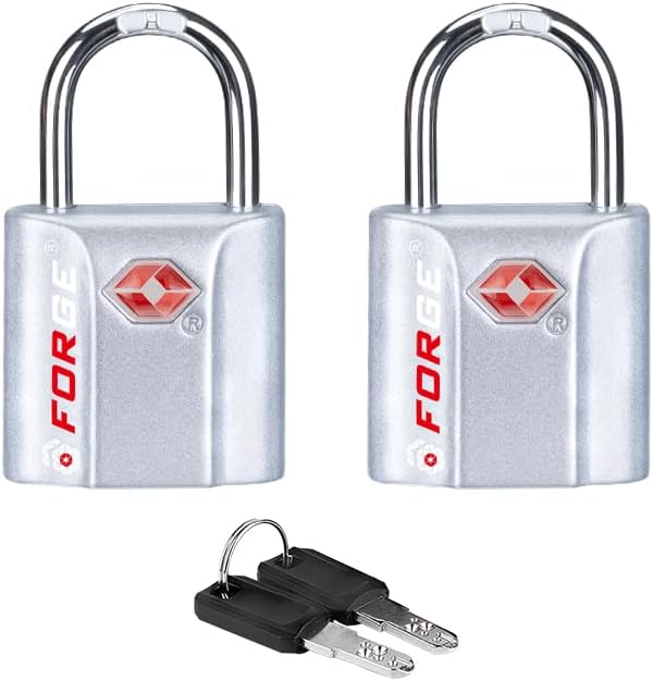 TSA Approved Luggage Locks, Ultra-Secure Dimple Key Travel Locks by Forge