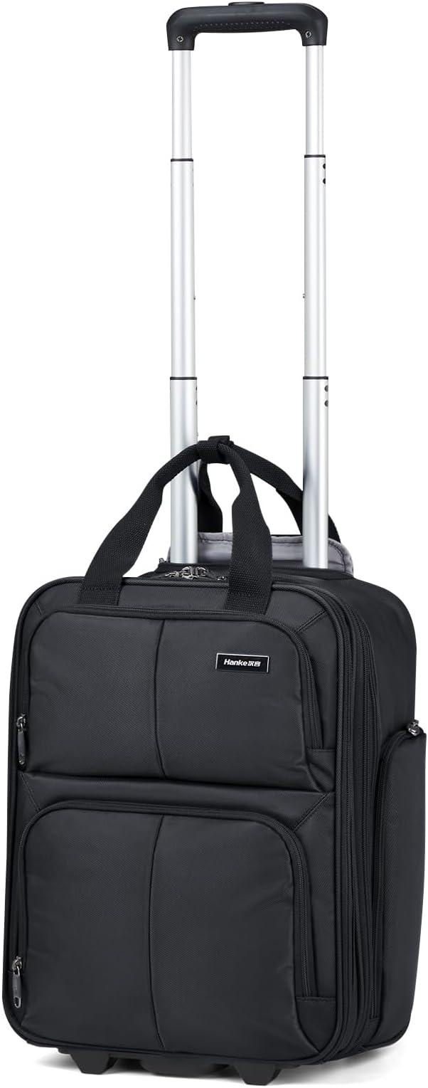 Hanke Softside Expandable Underseat Carry On Luggage by Hanke