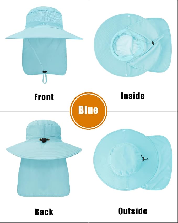 Outdoor Sun Hats with Stowable Neck Flap - Image 2