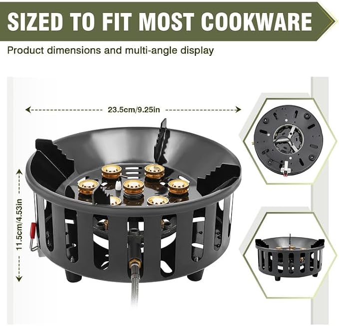 Bestfire Propane Burner, 000 BTU Single Burner Gas Stove - Image 2