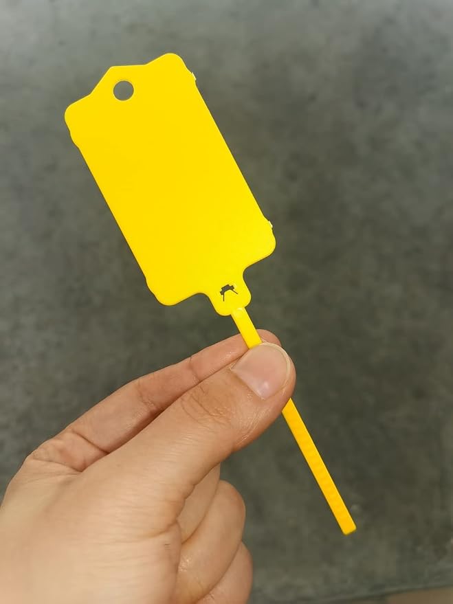 100pcs Reusable Blank Plastic Tags Ties Key Tags 1.45"*2.48" Serrated Tension - Image 7