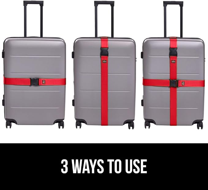 GORILLA GRIP Heavy Duty 8 Pack Adjustable Luggage Straps - Image 6