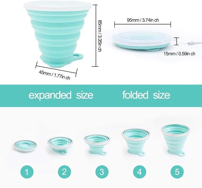 IYYI Collapsible Cups for Traveling, Silicone Collapsible Cups, Camping Mugs - Image 6