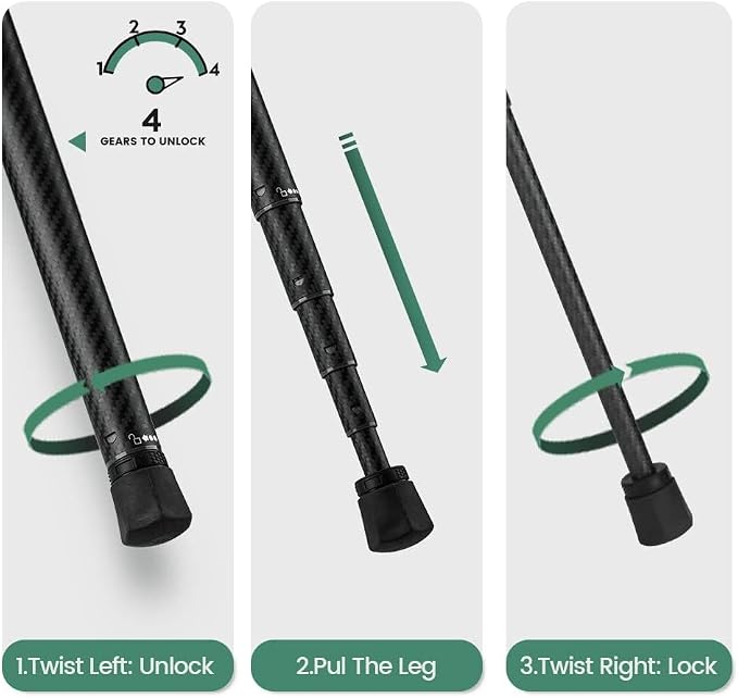 Fotopro 62 Inch Carbon Fiber Tripod - Image 5