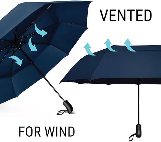Vented Travel Umbrella | Strong Compact Windproof Umbrella | Top Pick by - Image 5