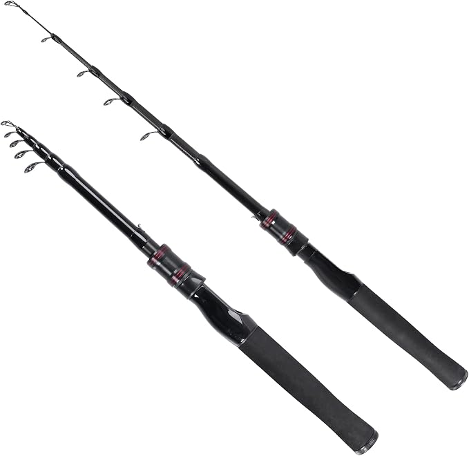 Telescopic Fishing Rod, Collapsible Fishing Rod Portable Spinning Pole by RESTCLOUD