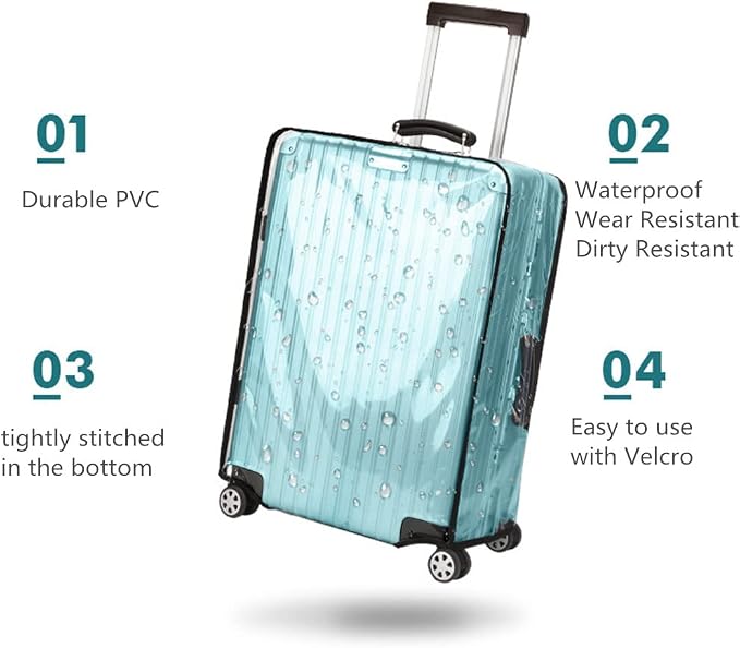 Suitcase Covers for Luggage – TSA Approved Clear PVC Luggage Protector Cover - Image 6