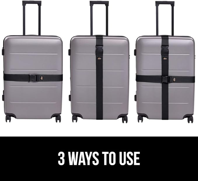 GORILLA GRIP Heavy Duty 4 Pack Adjustable Luggage Straps - Image 6