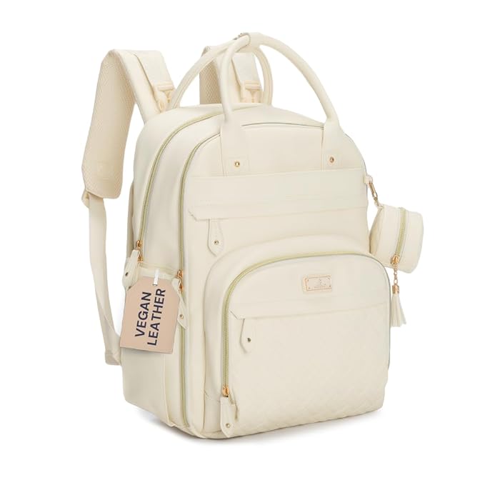 BabbleRoo Leather Diaper Bag Backpack by BabbleRoo