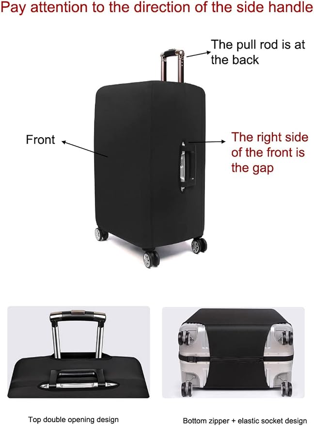 MosaiRudo Thicker Luggage Cover Elastic Suitcase Cover Protector Fits 18-32 - Image 3