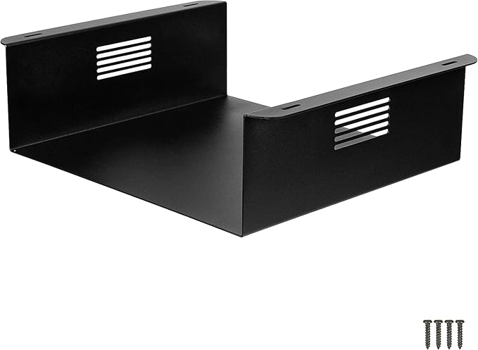 Ilyapa Under Desk CPU Mount, Steel Under Desk Computer Mount Vented Sides by Ilyapa