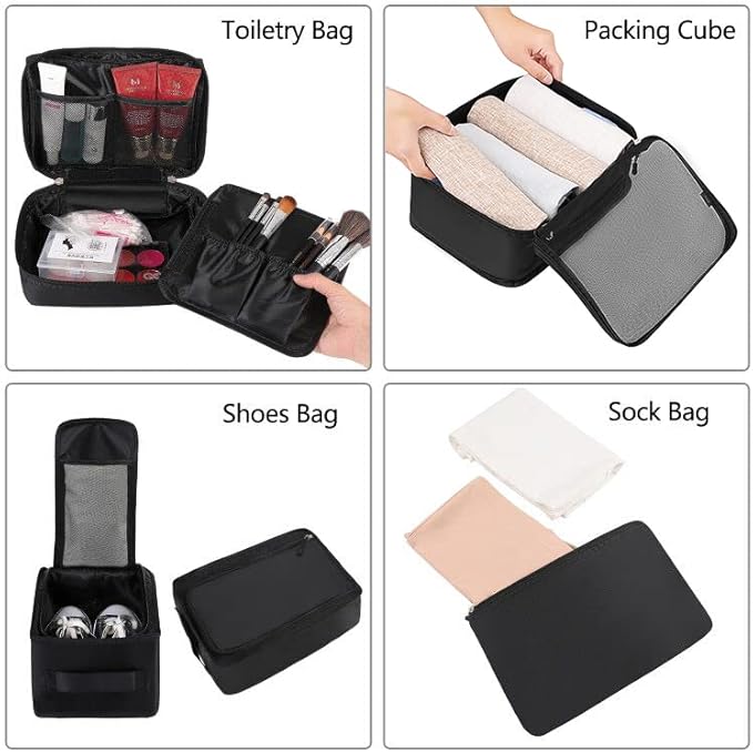 BAGAIL 8 Set Packing Cubes Luggage Packing Organizers - Image 3