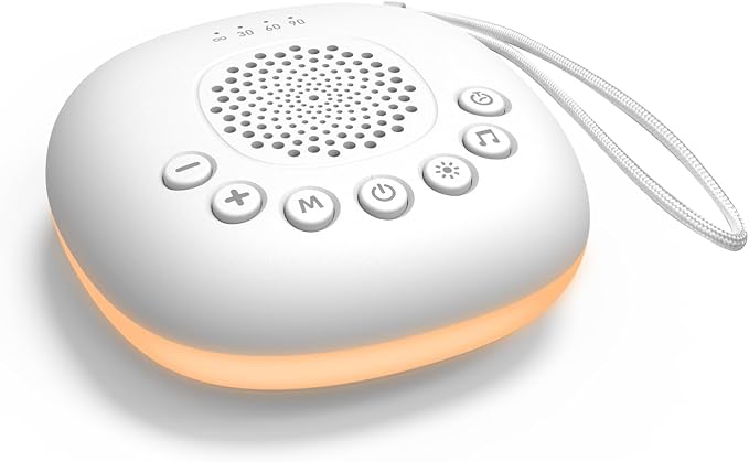 Portable White Noise Machine for Baby Adults, Rechargeable Brown/Pink Noise by KDTOMOY