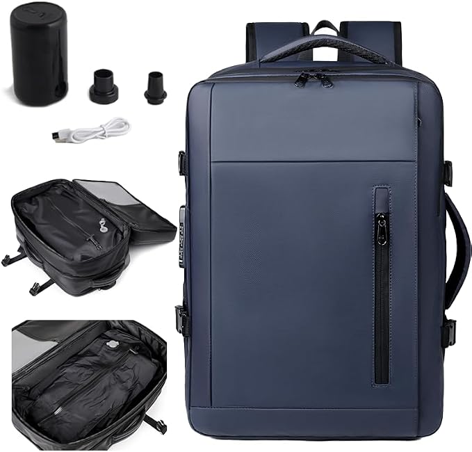 Vacuum-sealed travel computer backpack, Water-Resistant, by Unknown