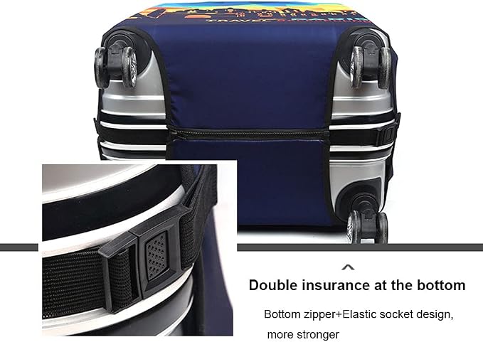 MosaiRudo Thicker Luggage Cover Elastic Suitcase Cover Protector Fits 18-32 - Image 7