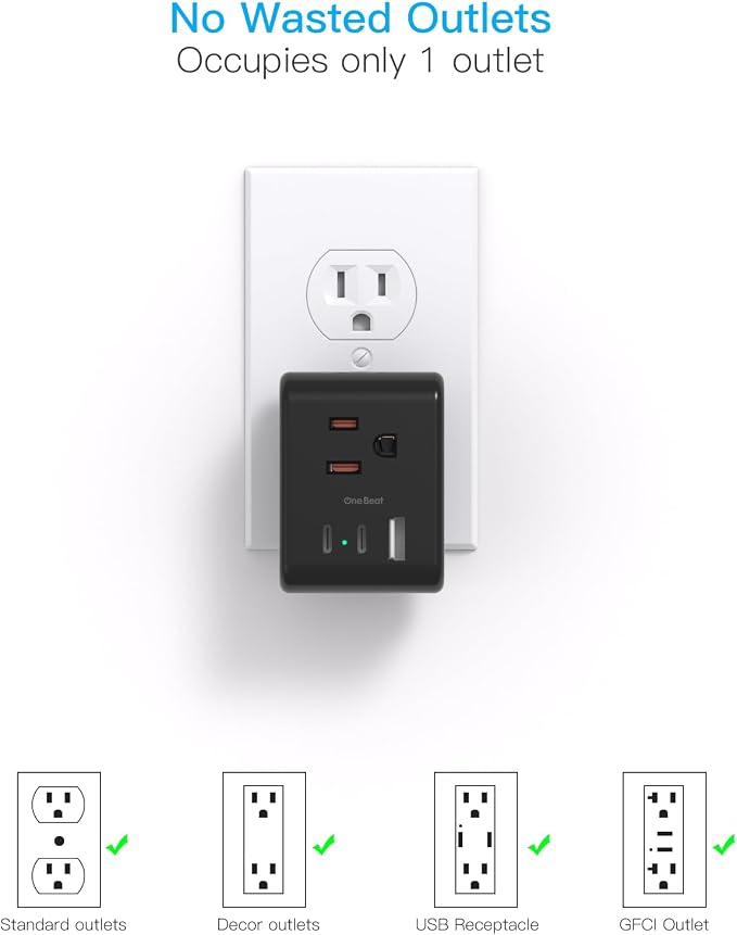 Multi Plug Outlet Extender, Power Strip Non Surge Protector Electric Outlet - Image 6