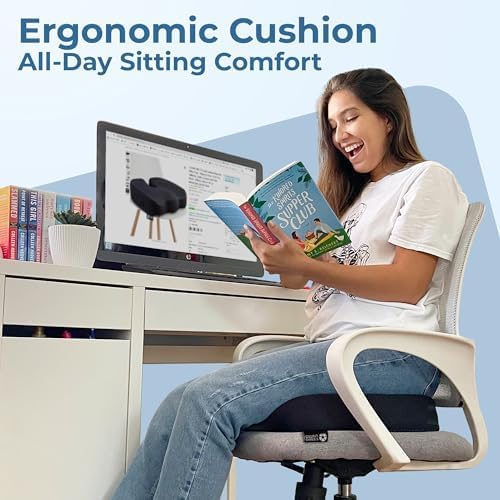 5 STARS UNITED Seat Cushion for Tailbone Pain Relief – Memory Foam Cushion for - Image 3