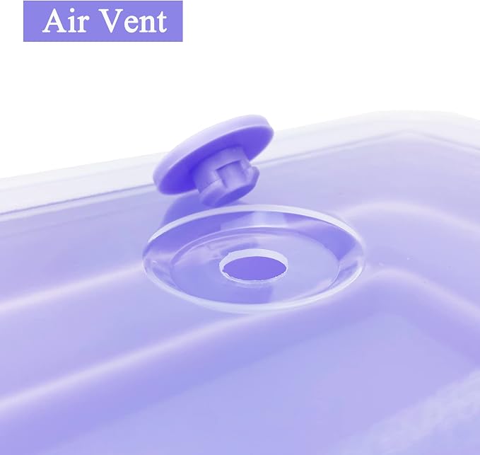 Purple Collapsible Sandwich Container, Silicone Lunch Container Bento Box - Image 9