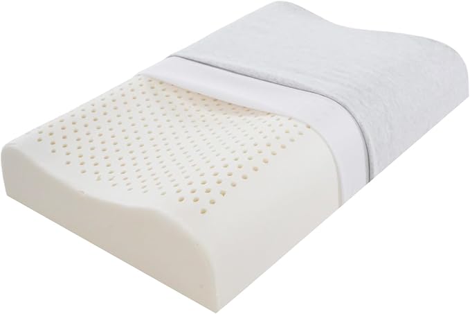 Ultra Thin Nature Latex Foam Pillow-Bouncy Yet Sturdy Soft and Supportive，Ultra by TIERSINI