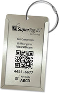 Dynotag® Web Enabled Smart Aluminum Convertible Luggage ID Tag + Braided Steel by DynotagInc