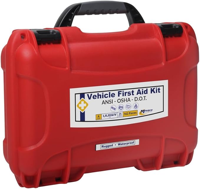 MFASCO Deluxe Class A First Aid Kit 909 Red | DOT, ANSI & OSHA Approved by MFASCO