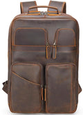 STAR VISTA Angelo 17.3" Vintage Full Grain Leather Laptop Backpack by STARVISTA
