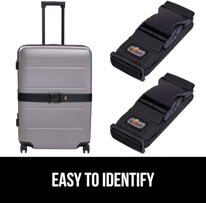 GORILLA GRIP Heavy Duty 4 Pack Adjustable Luggage Straps - Image 4
