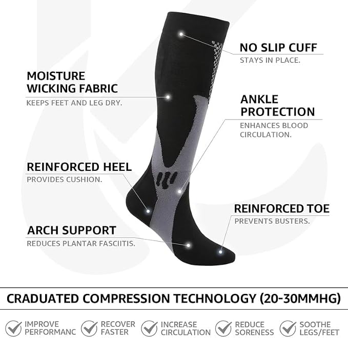 Kickticks 4 Pairs Compression Socks - Image 5