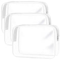 Clear Toiletry Bag, 3 Packs TSA Approved Water resistant Travel Organizer by TRODANCE
