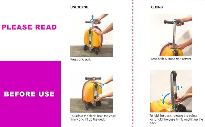 Owl Kids Scooter Suitcase - Image 3