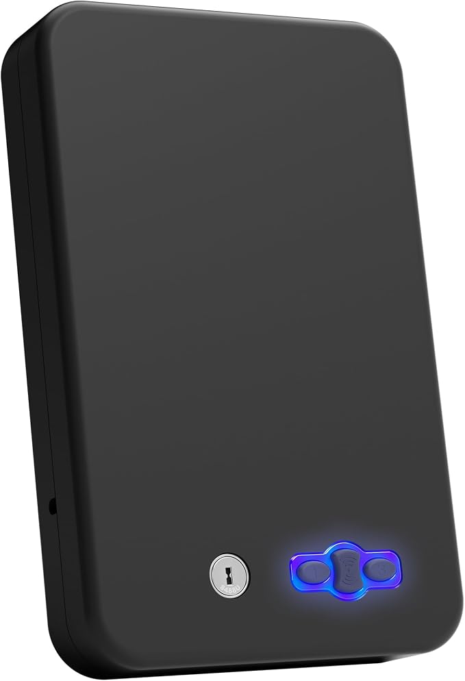 Portable Pistol Safes – Electronic Lock Box & Key Access, Silent Mode, Compact - Image 9