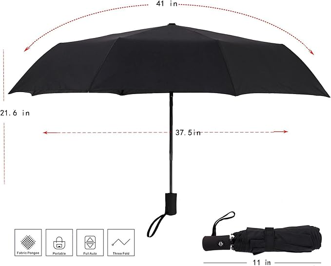SY COMPACT Travel Umbrella Windproof Automatic Umbrellas Small Compact UV Sun - Image 3