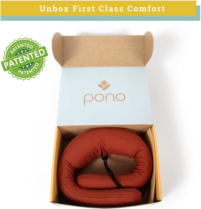 Pono Neck Cradle Travel Pillow: Memory Foam, Ergonomic 360° Adjustable Support - Image 8